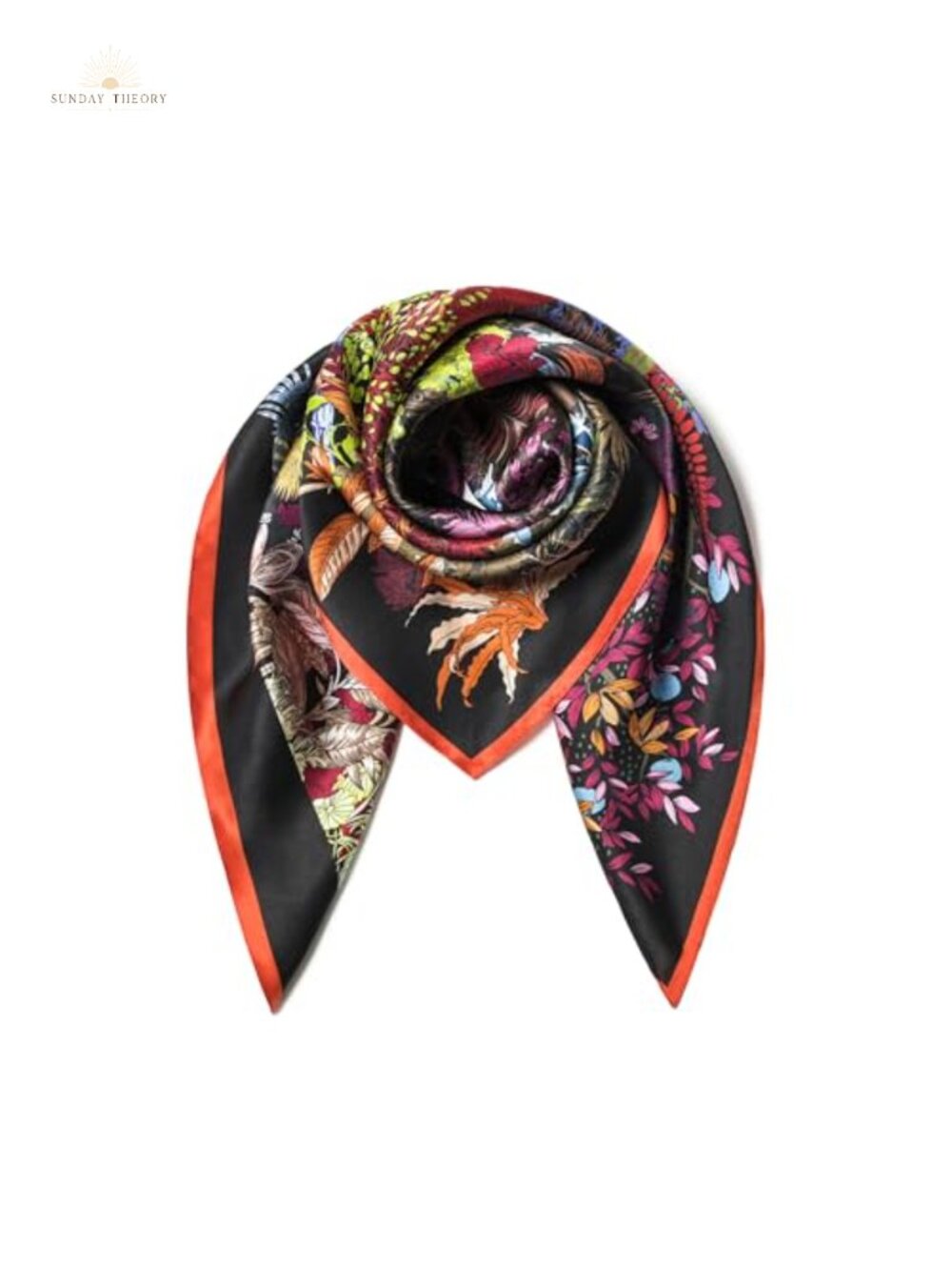 100% Mulberry Silk Scarf 35" Square Lightweight Headscarf Gift Packed